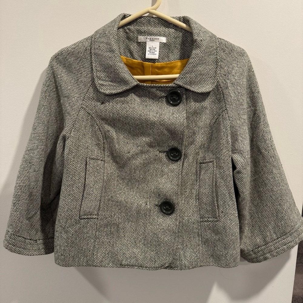 Vertigo Paris Stylish Green Crop Jacket